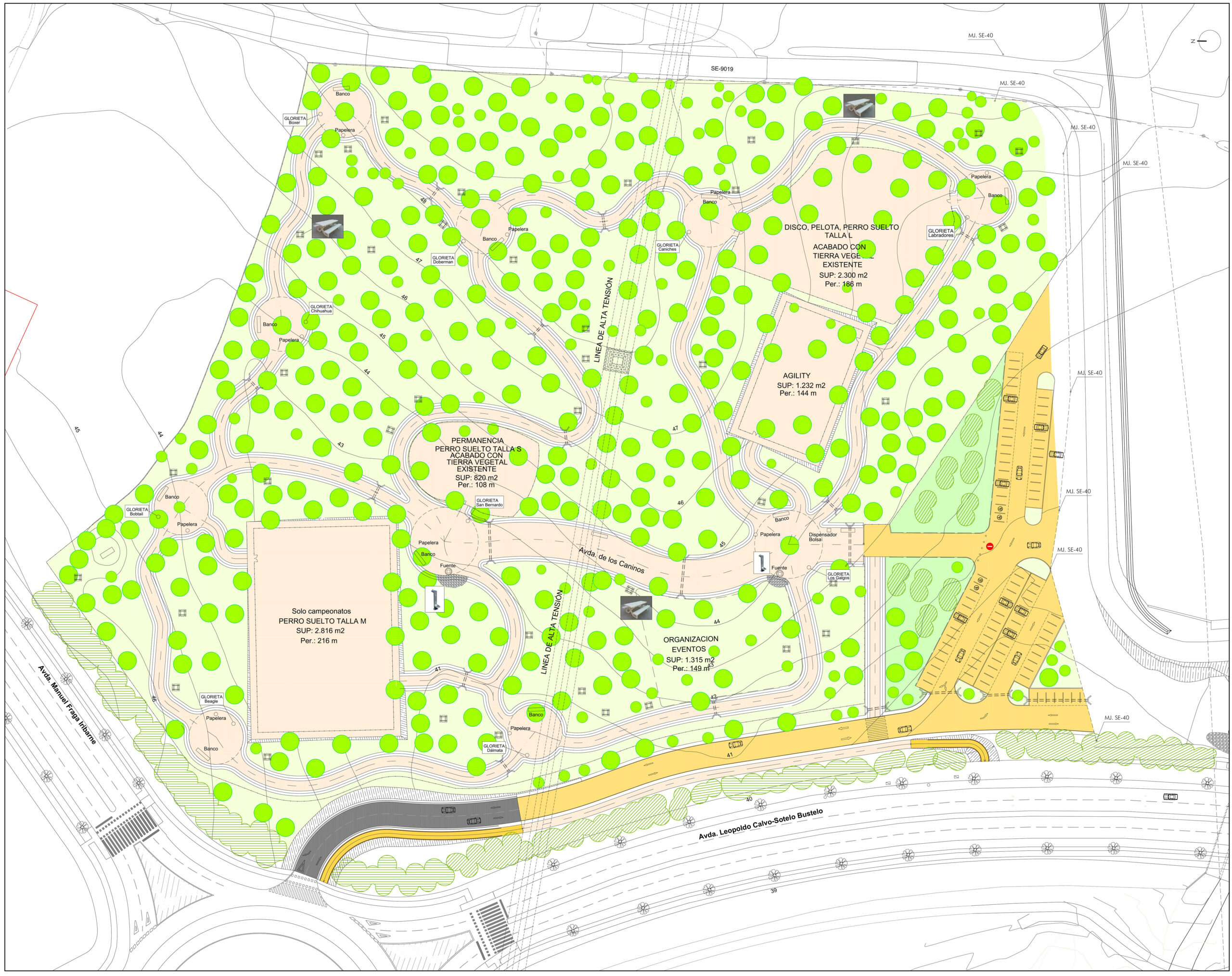 Un parque canino de 24.000 metros cuadrados en Sevilla